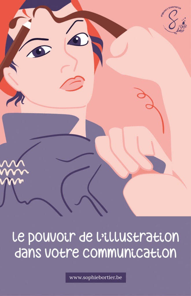 Image d'une femme forte avec un crayons derrière l'oreille pour illustrer l'article sur le pouvoir de l'illustration