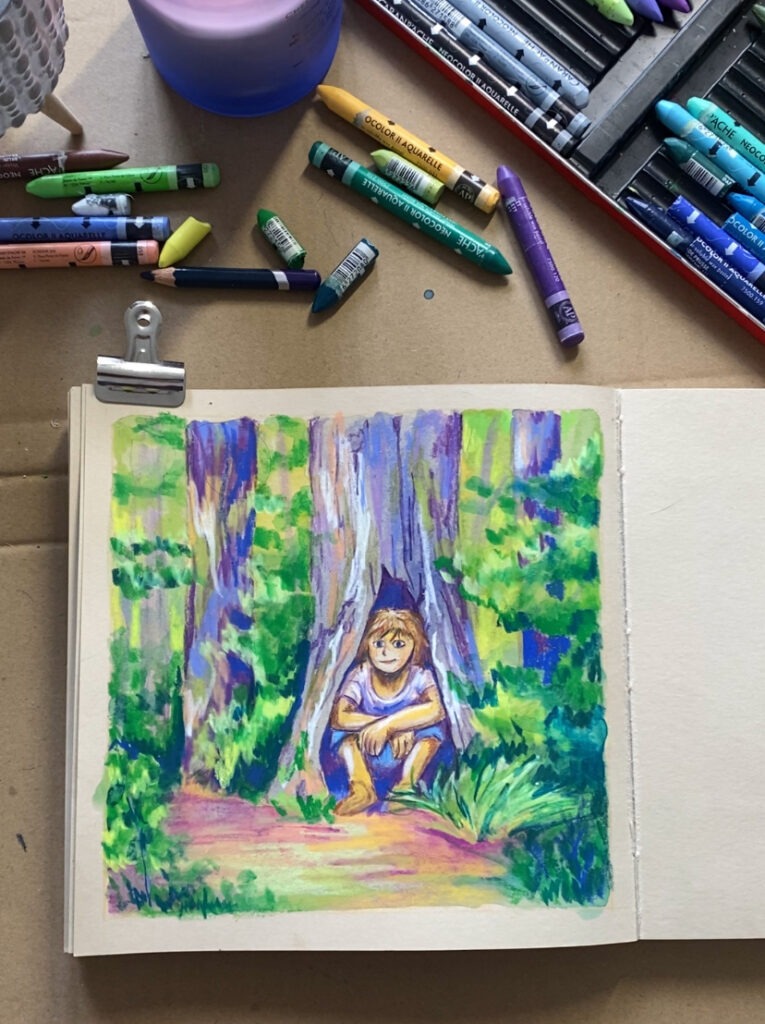 Exemple d'illustration mix media : résultat final