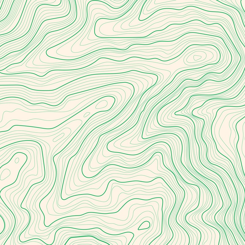 Illustration stylisée de reliefs montagneux, conçue pour une campagne Birdlife en faveur de la nature.