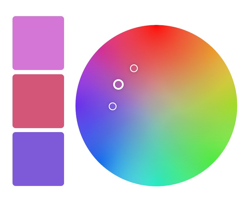 exemple de couleurs analogues